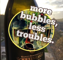 Zeige Details für Sekt & Secco "more bubbles, less troubles" Bild von Sekt & Secco "more bubbles, less troubles"