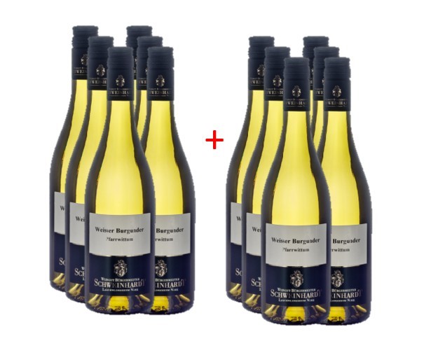 Bild von 6+6 Genussaktion – für unseren 2017 Weißer Burgunder, Pfarrwittum - im Holzfaß ausgebaut, trocken 